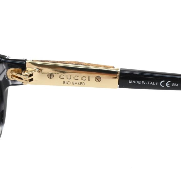 GUCCI GG Logo Bamboo Glasses Reading Eye Were Plastic GG-8002/F Black 04KA757 - Picture 7 of 16